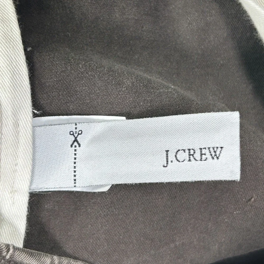 J. Crew Straight Leg Twill Cargo Pant Men 34x34 Military Green Canvas Button Fly